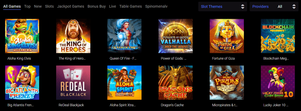 Mirax Casino Online Games
