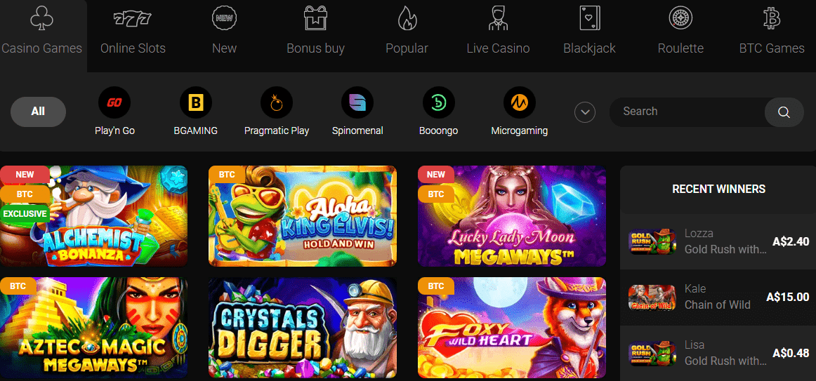 Casinochan online slots